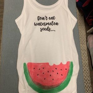 White maternity tank